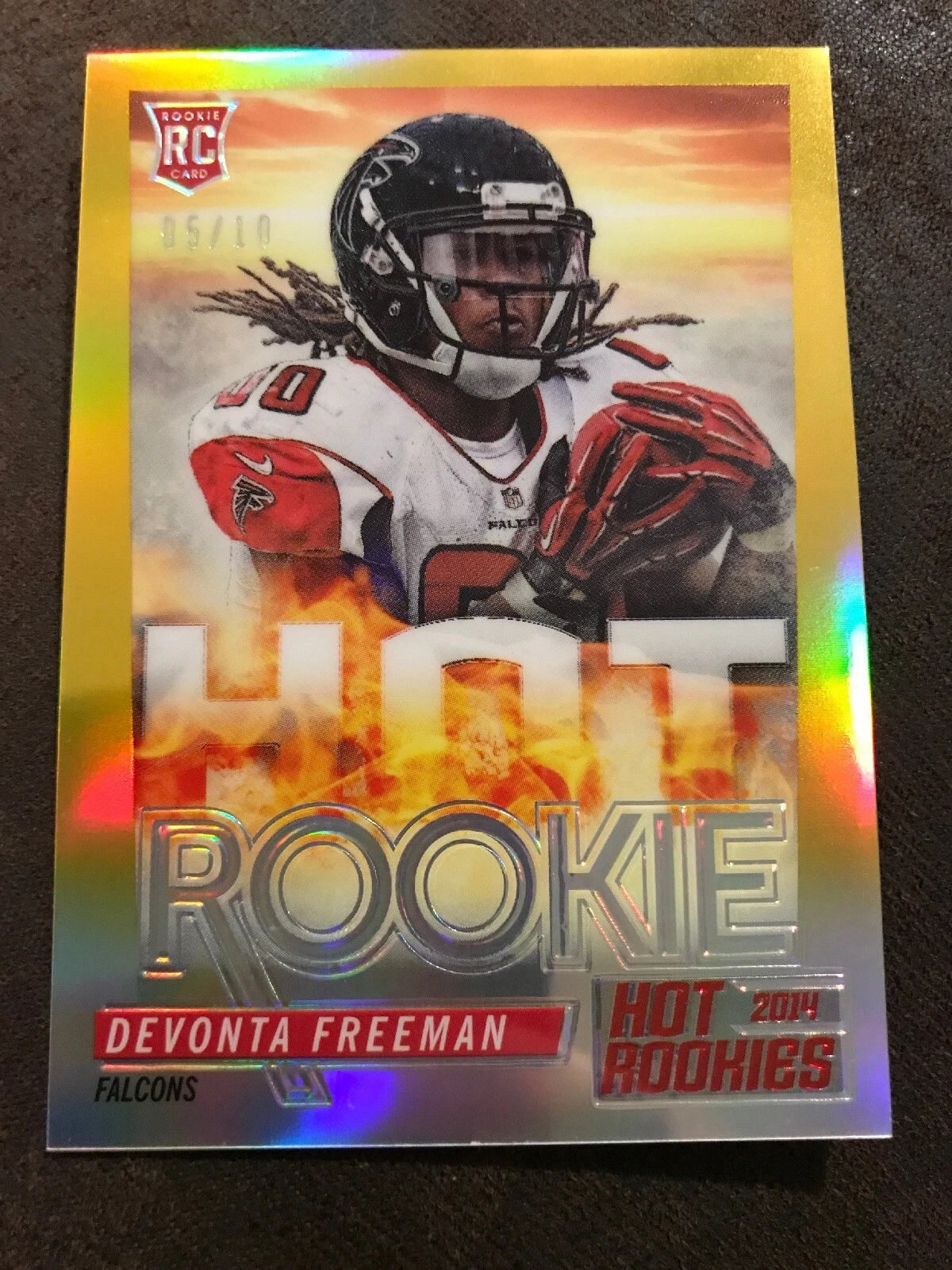 2014 Panini Score Devonta Freeman Rookie Gold Foil #5/10!!!! ROOKIE CARD
