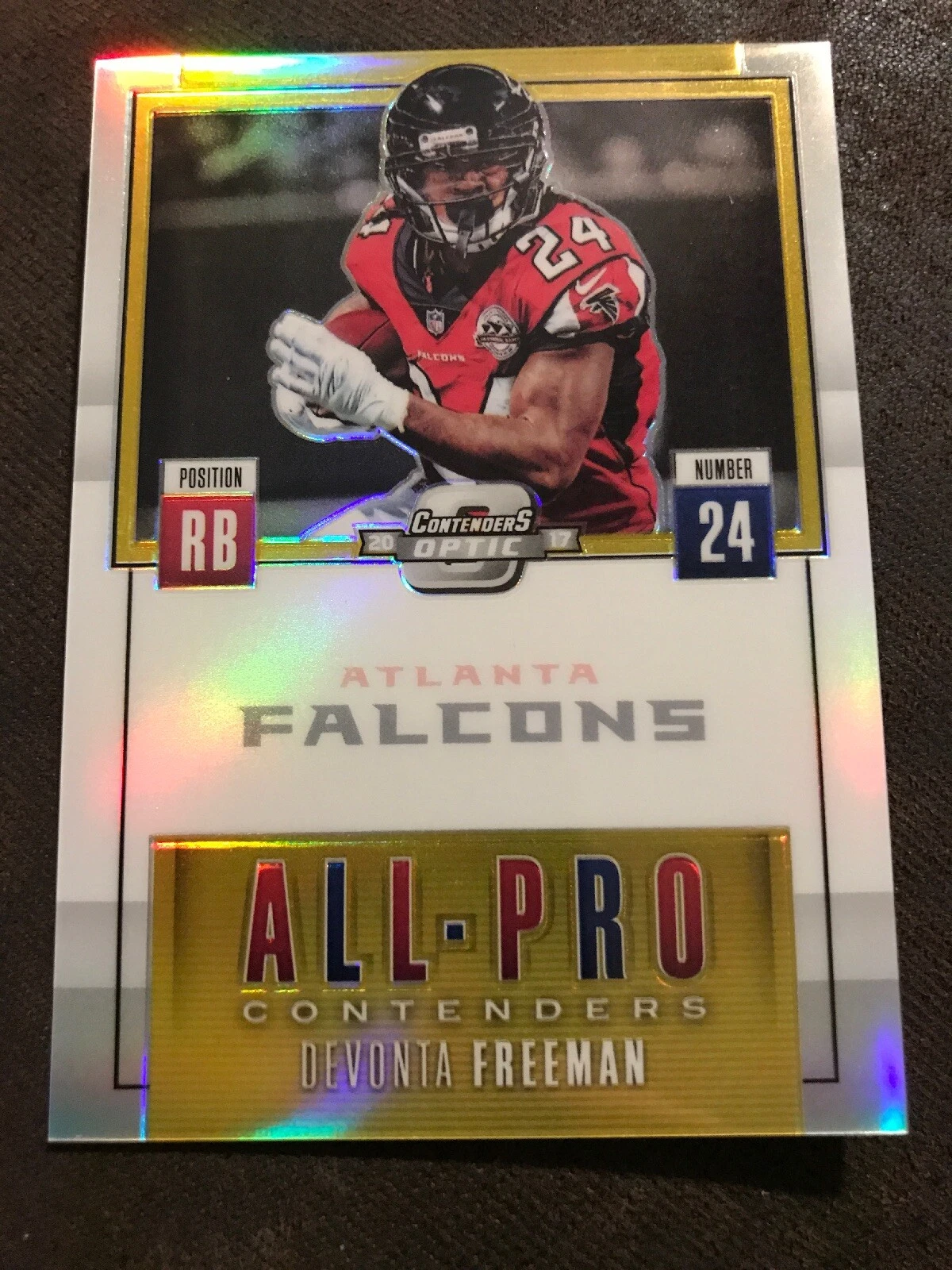 2017 Contenders Optic Devonta Freeman Gold Refractor #8/10!!!

