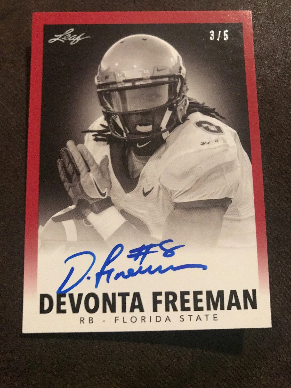 2014 Leaf Devonta Freeman Red Border 1960 Rookie Auto #3/5!!!
