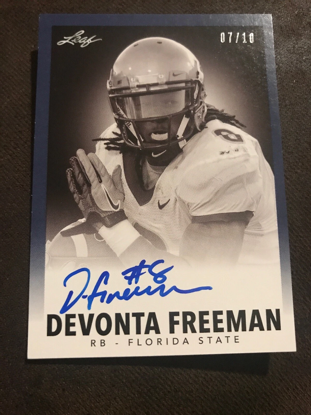 2014 Leaf Devonta Freeman Blue Border 1960 Rookie Auto #7/10!!!

