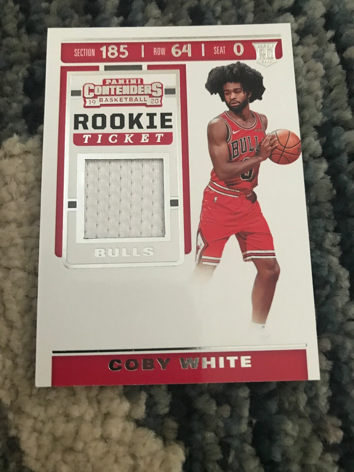 Coby White 2019-20 Contenders Draft Picks Rookie Ticket Jersey RC Card #RTS-CWT

