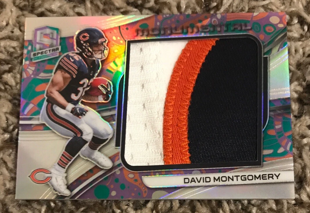 DAVID MONTGOMERY 2019 Spectra Monumental SICK Patch/Jersey Psychedelic 4/5 RC
