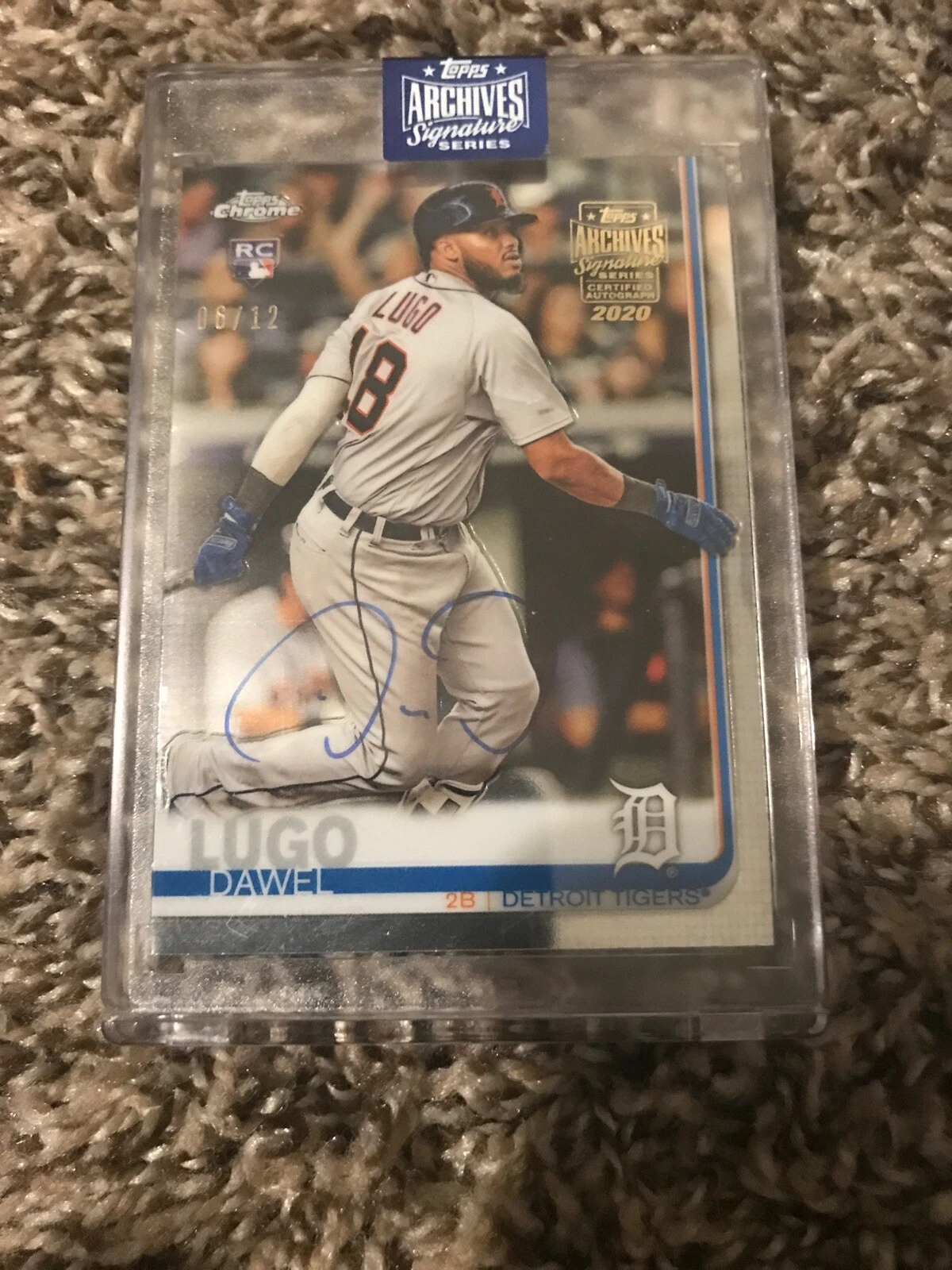 2020 Archives Signature Series DAWEL LUGO Autographed Rookie Auto! TIGERS 6/12
