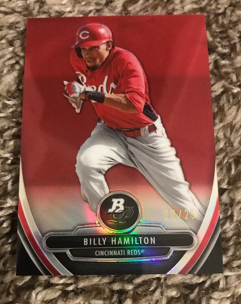 Billy Hamilton 2013 Bowman Platinum Chrome Prospect RED Refractor #d 12/25
