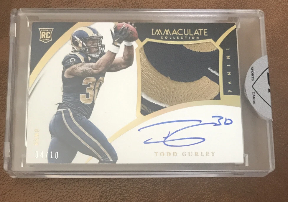 2015 Immaculate Auto SICK Patch Jersey Todd Gurley 4/10 Rookie RC SSP WOW
