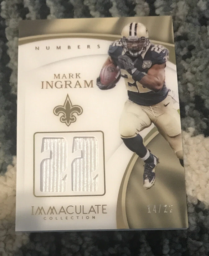 2017 Immaculate NUMBERS MARK INGRAM DUAL JERSEY 14/22 Saints
