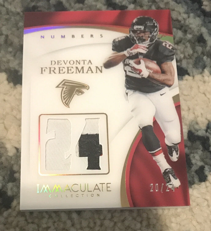 2017 Panin Immaculate DEVONTA FREEMAN Numbers Memrabilia #20/24 Atlanta Falcons
