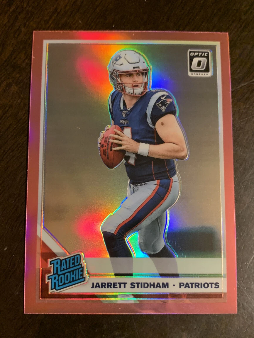 2019 Jarrett Stidham Optic Rated Rookie Prizim PINK #157 SP Patriots
