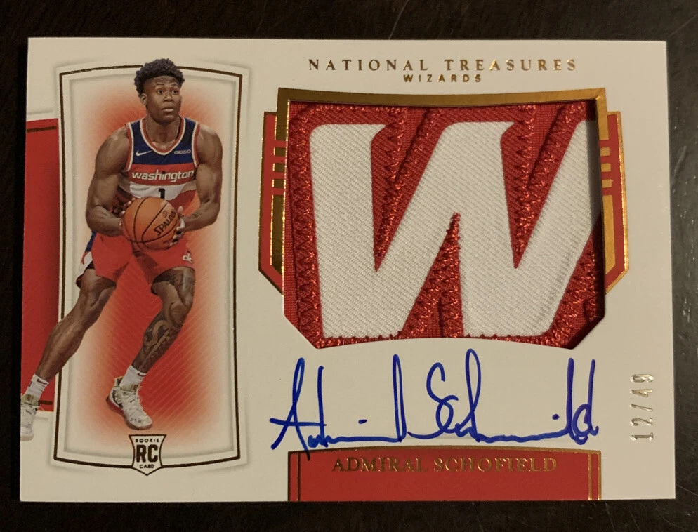 2019-20 National Treasures Admiral Schofield Horizontal RPA SICK Patch Auto /49
