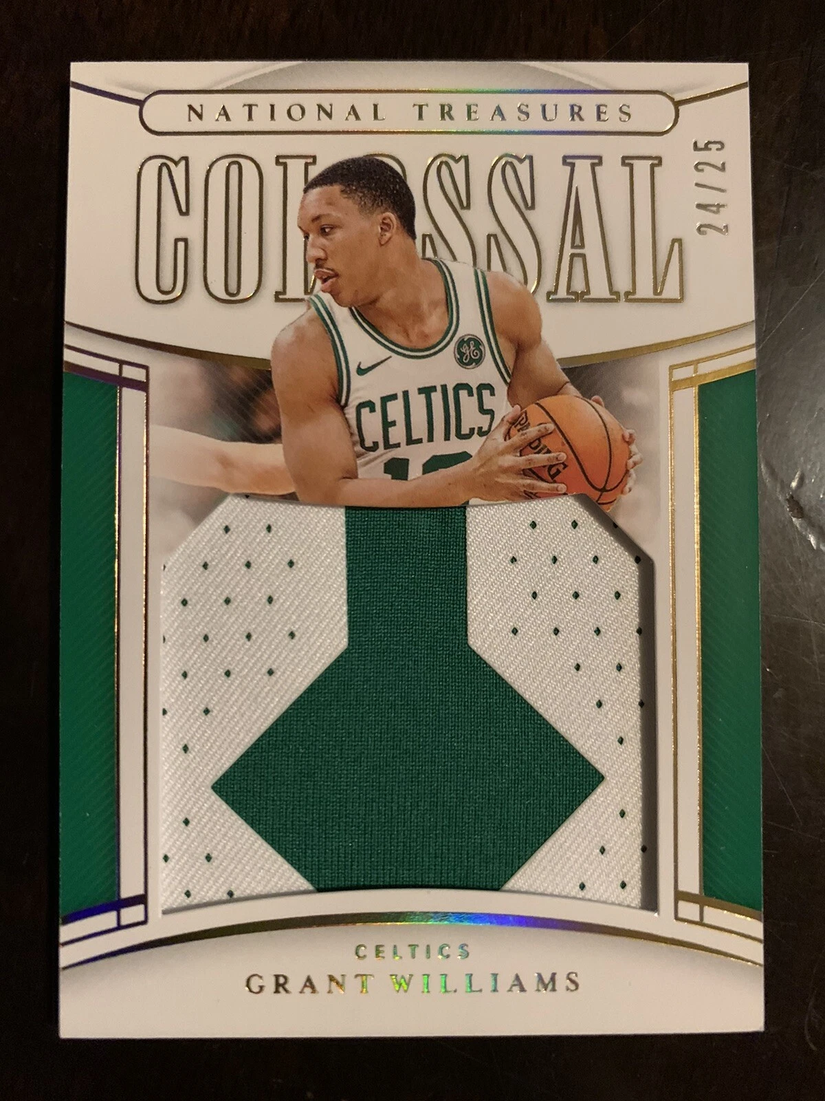 2019-20 National Treasures Colossal Materials Grant Williams Jumbo Patch #D /25
