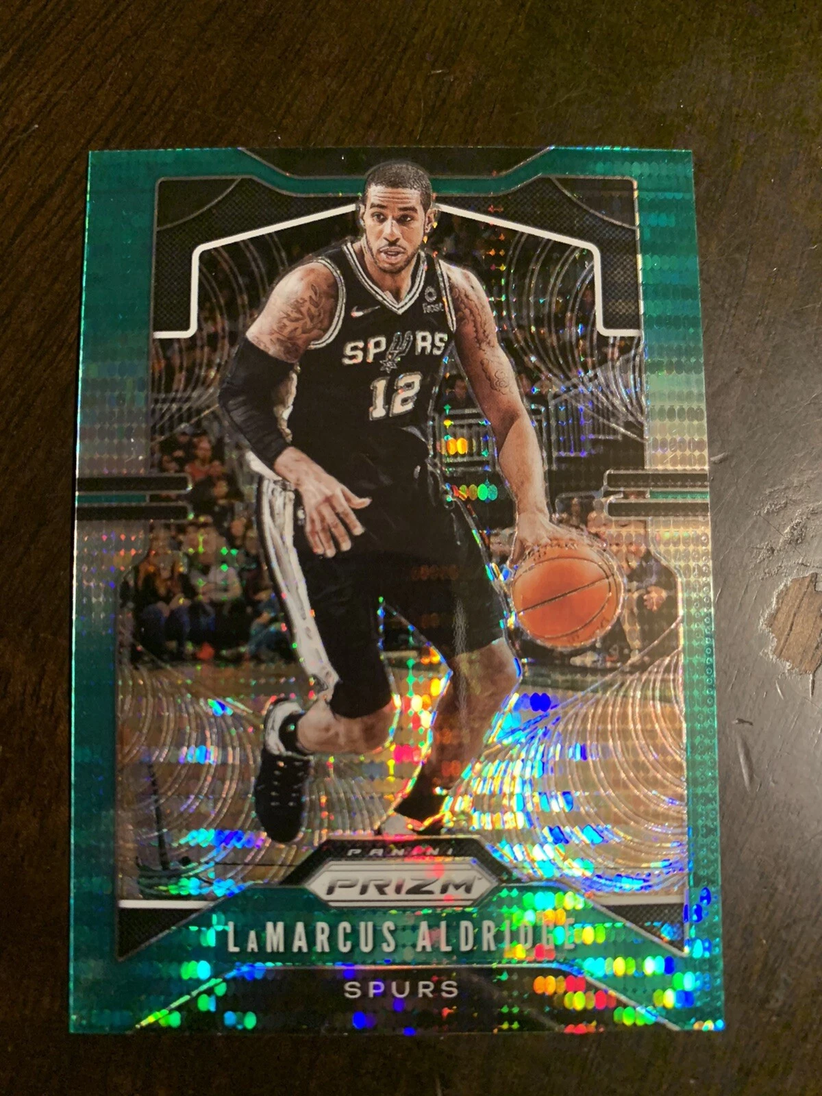 2019-20 Panini Prizm LAMARCUS ALDRIDGE Green Pulsar Prizm #ED /25 SPURS

