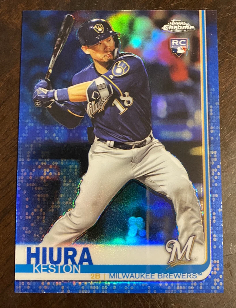 2019 Topps Chrome Update Keston Hiura RC Blue Refractor #ED /150 Brewers HOT
