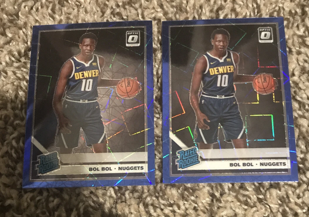 LOT OF (2) Bol Bol BLUE VELOCITY OPTIC RATED ROOKIE 2019-20 Donruss Optic ?
