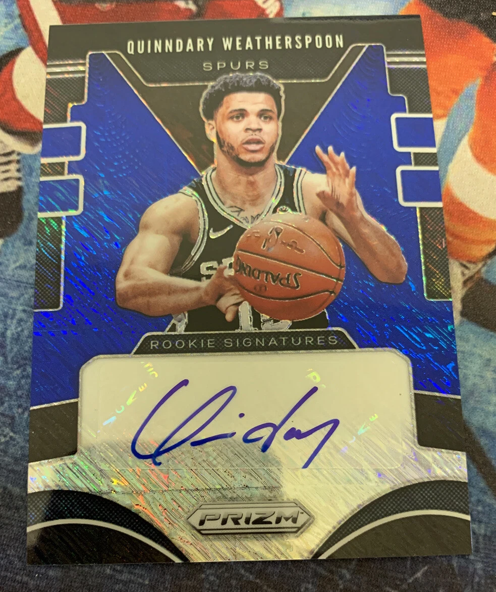 Prizm 19-20 Signature Autograph Auto Blue Shimmer Prizm Quinndary Weatherspoon
