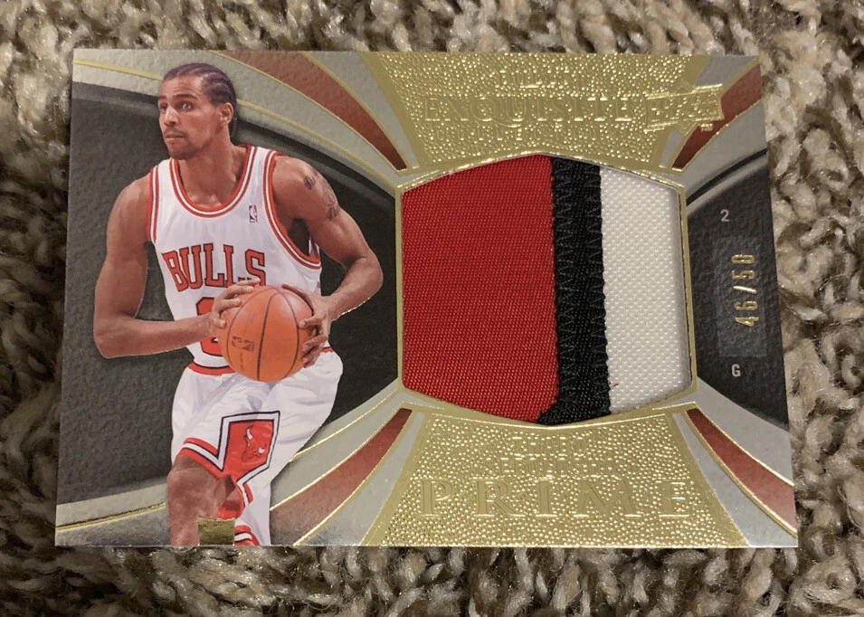 2008-09 Upper Deck Exquisite Prime THABO SEFOLOSHA GAME USED Patch #’d 46/50
