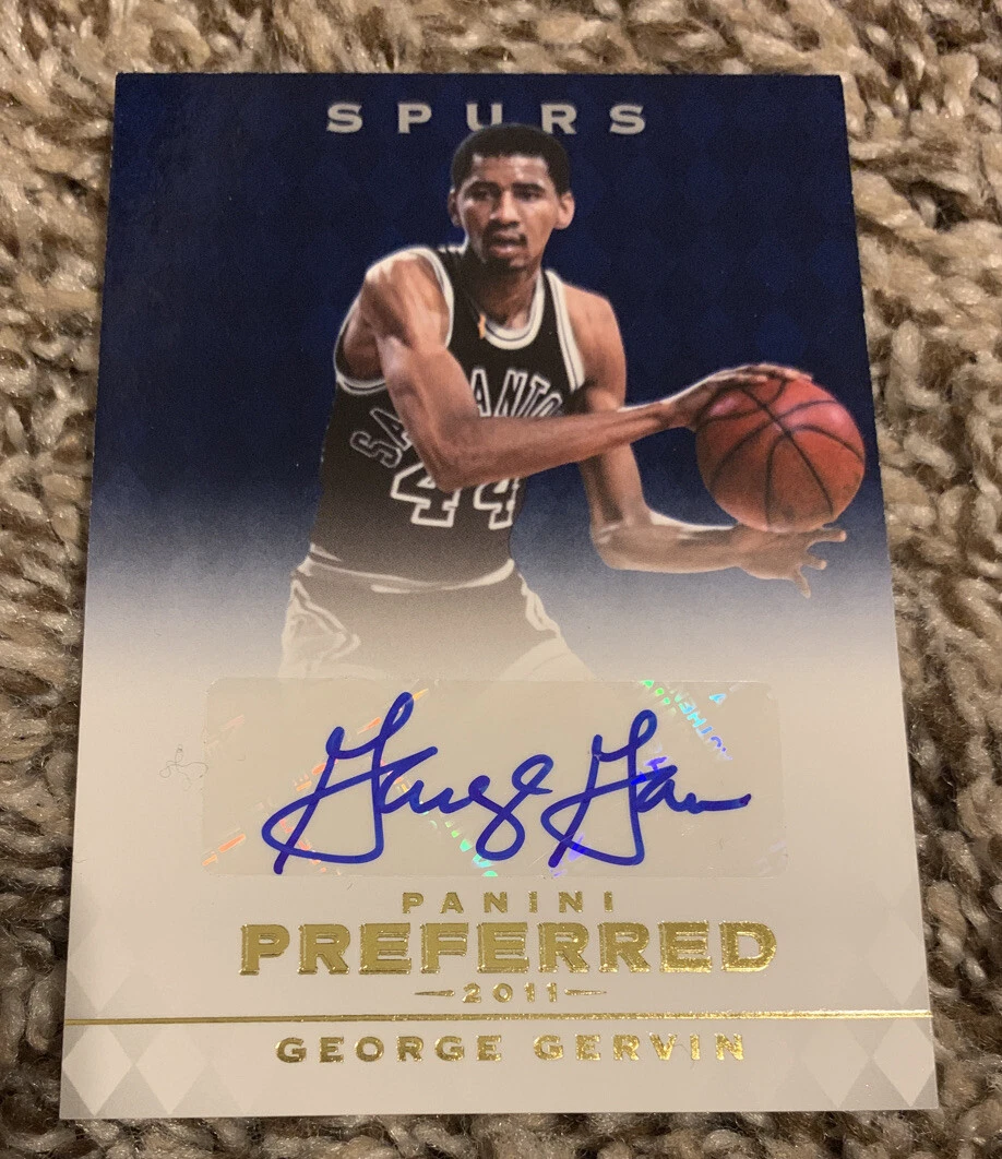 2011 Panini Preferred GEORGE GERVIN HOF AUTO 6/10 SSP SPURS
