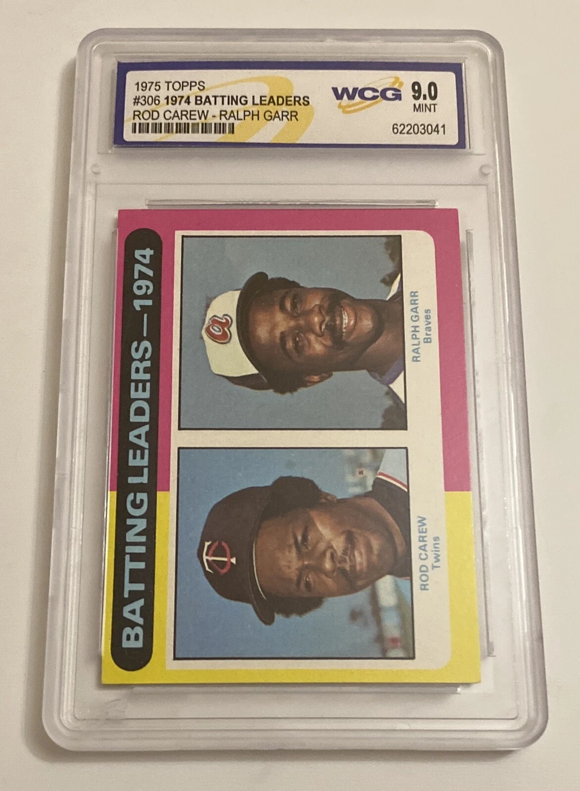 1975 Topps #306 Batting Leaders ROD CAREW RALPH GARR WCG 9
