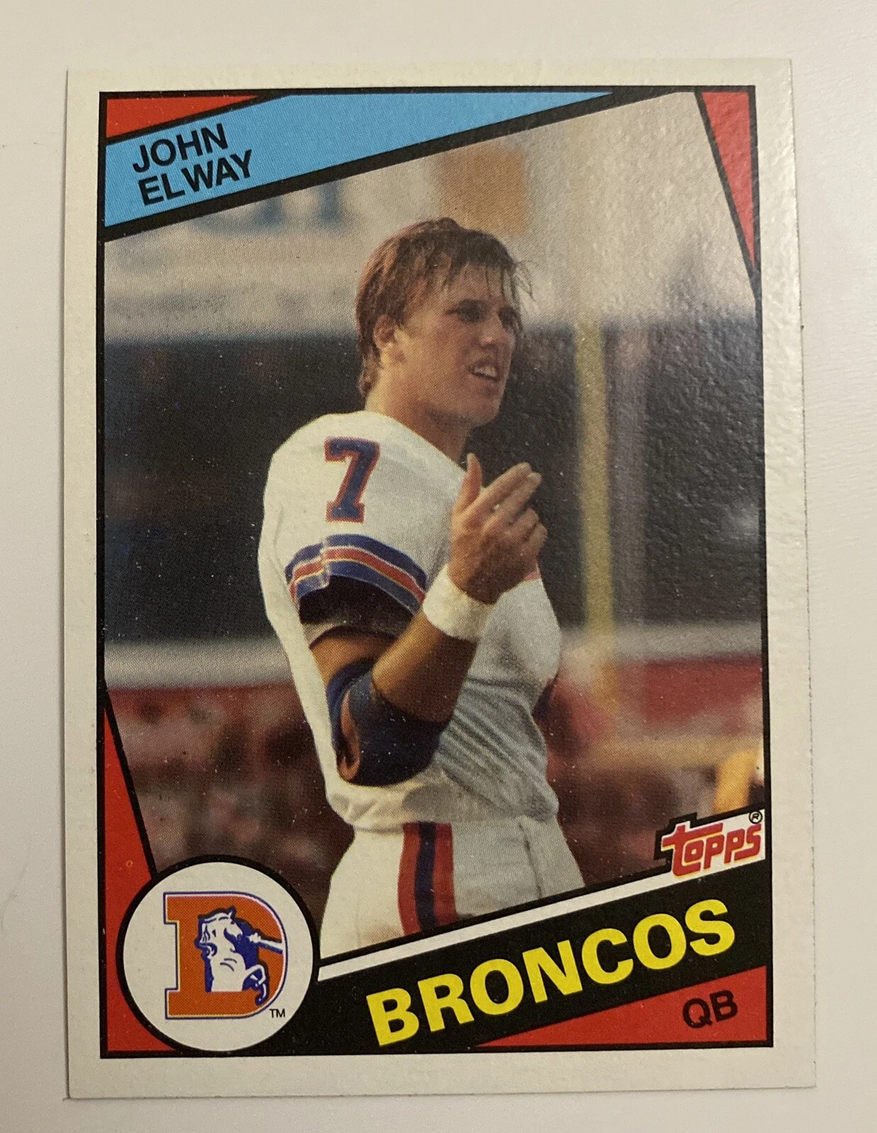 1984 Topps John Elway Rookie #63 RC Denver Broncos HOF NM MT GRADE Me
