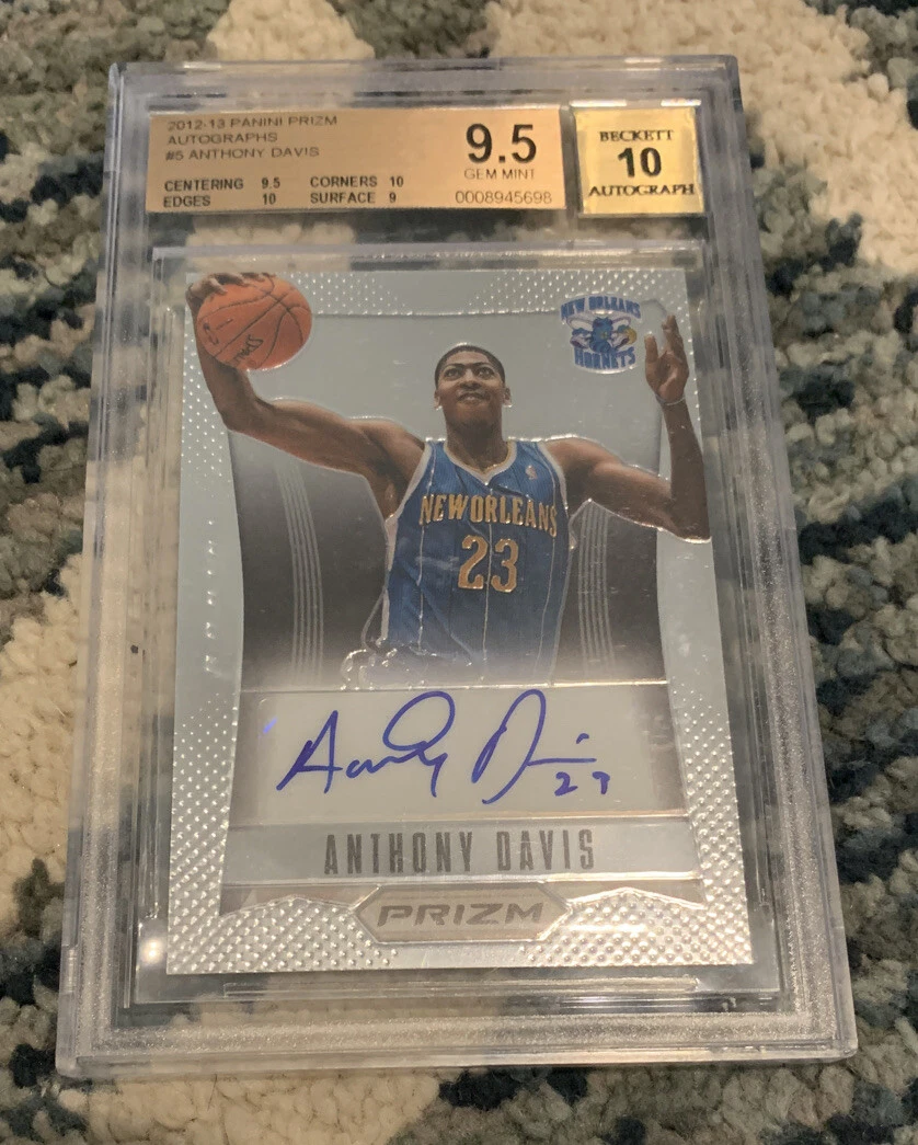 2012-2013 PANINI PRIZM ANTHONY DAVIS AUTO BGS 9.5 RC LAKERS TWO 10 SUBS WOW
