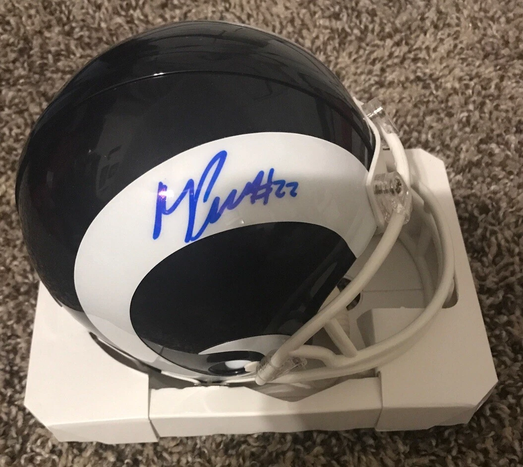 Marcus Peters Signed Los Angeles Rams Mini Helmet Beckett Witness NFL

