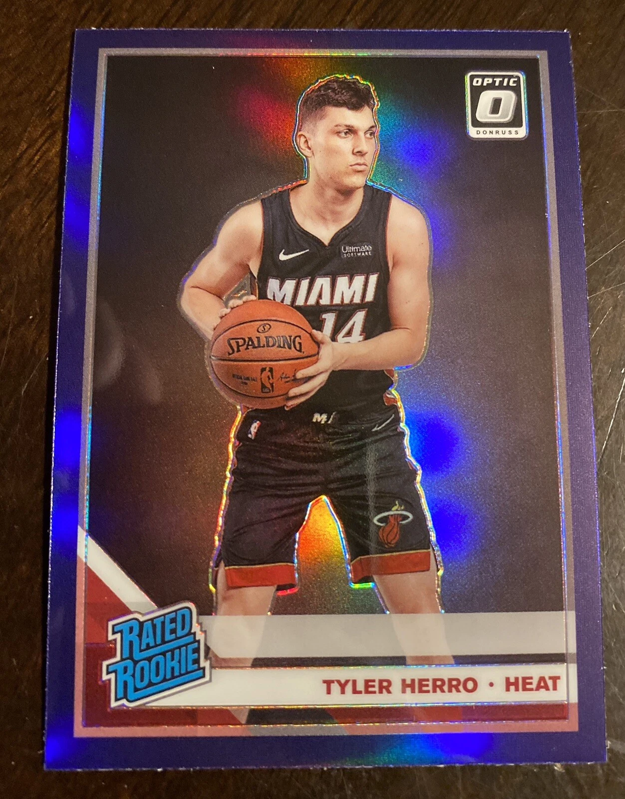 2019-20 Donruss Optic Tyler Herro Purple Holo Rated Rookie RC Miami Heat
