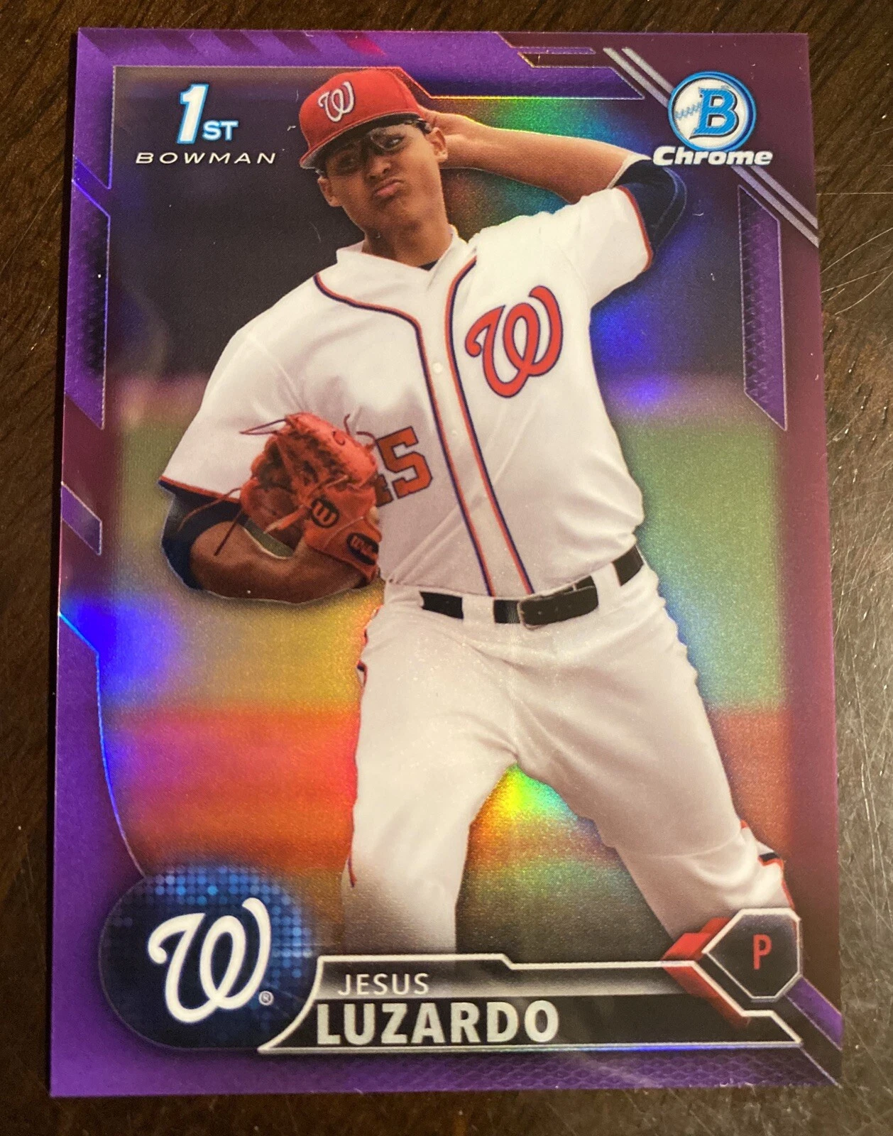 2016 1st Bowman Draft Chrome JESUS LUZARDO Purple Refractor /250 A’s Rookie

