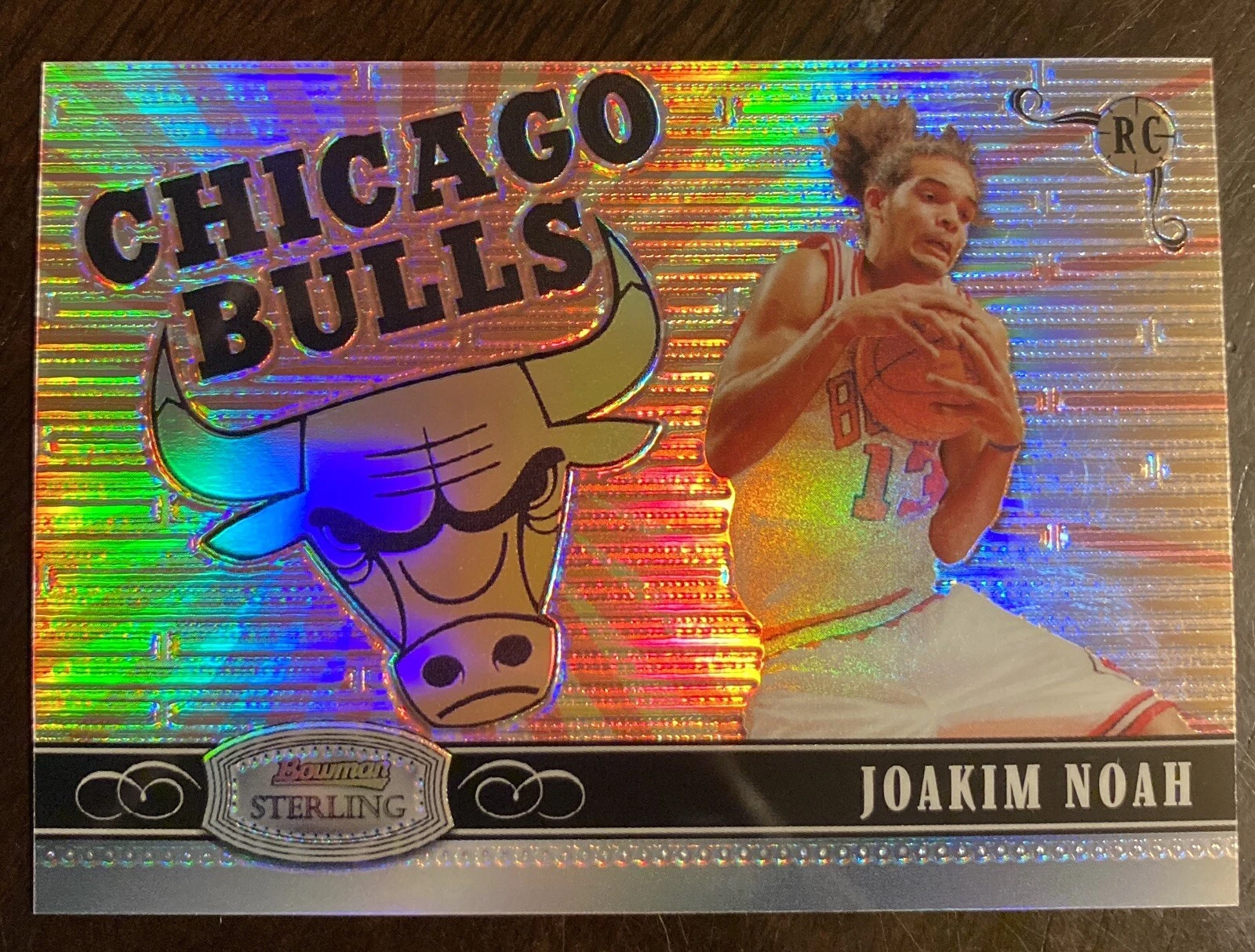 JOAKIM NOAH 2008 BOWMAN STERLING ROOKIE REFRACTOR #ED /50 BULLS RC INDENT
