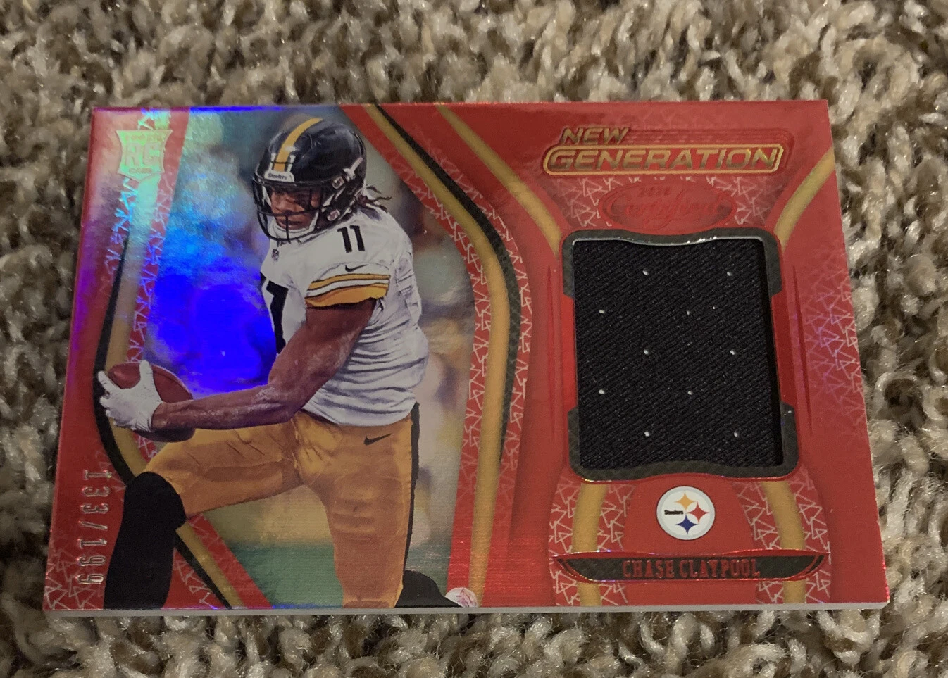 2020 Certified Chase Claypool Rookie Patch Mirror Red #/199 Steelers
