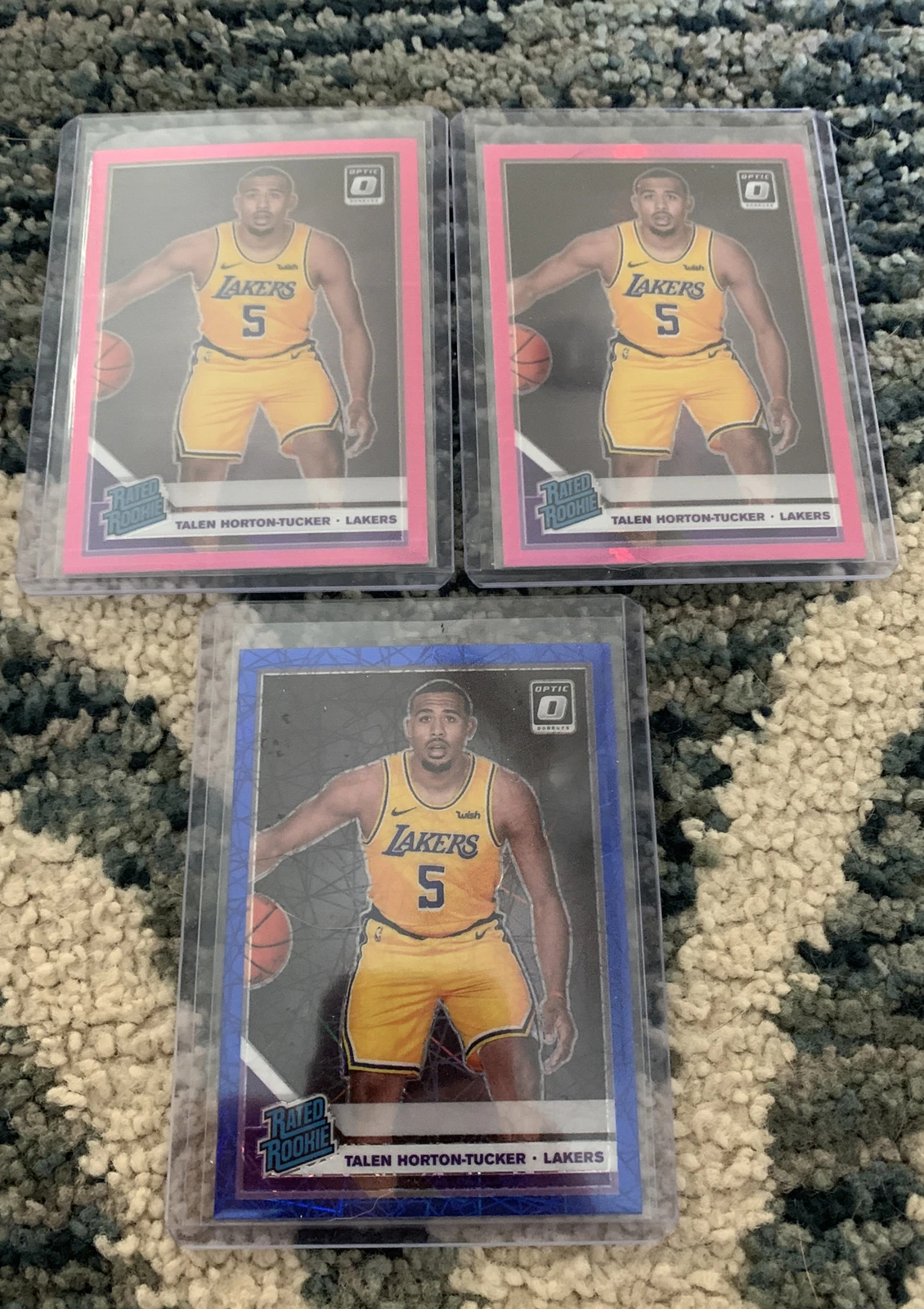 3X TALEN HORTON TUCKER DONRUSS OPTIC RATED ROOKIE BLUE VELOCITY & HYPER PINK RC
