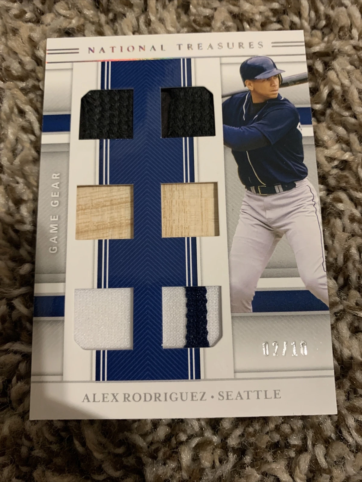 2020 National Treasures Alex Rodriguez Game Gear 6-Piece GU Relics #02/10
