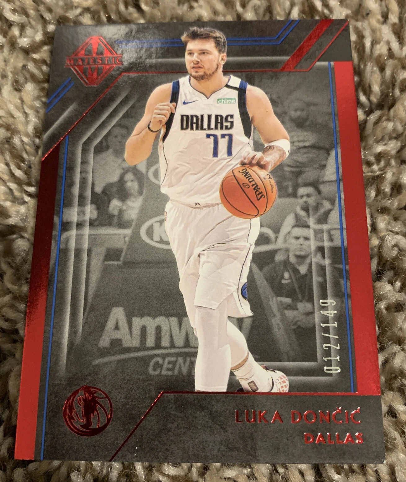 2019-20 Majestic Red Foil Luka Doncic 2nd Year #/149 Mavericks
