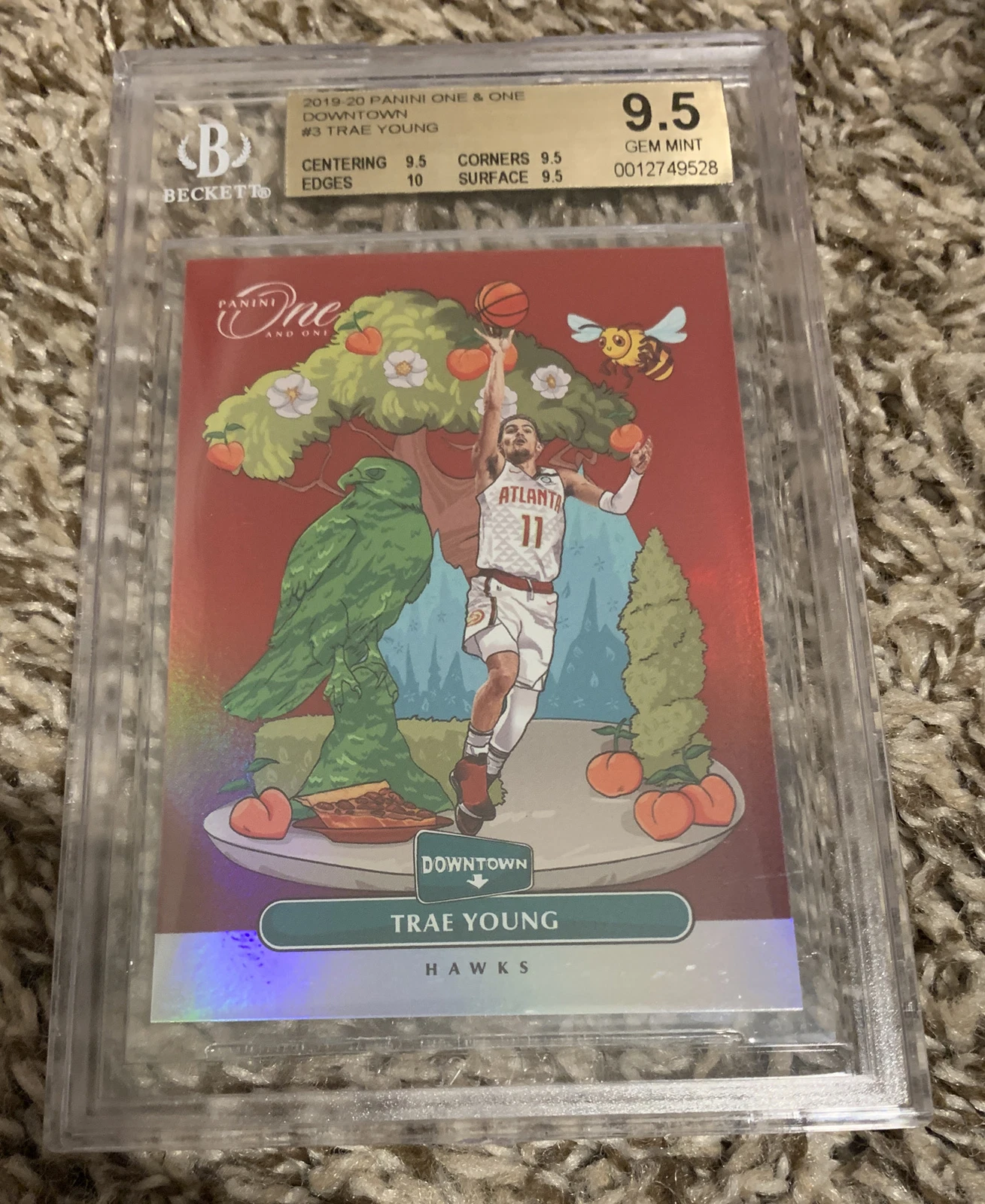 2019 Panini One and One Downtown #3 Trae Young BGS 9.5 GEM WOW
