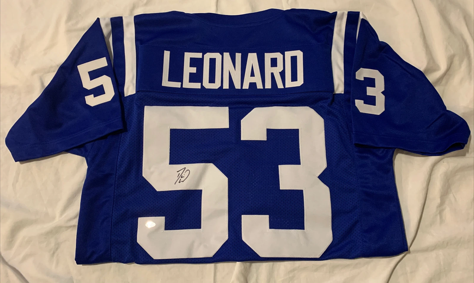 Darius Leonard Signed Autographed Jersey Indianapolis Colts SCHWARTZ COA
