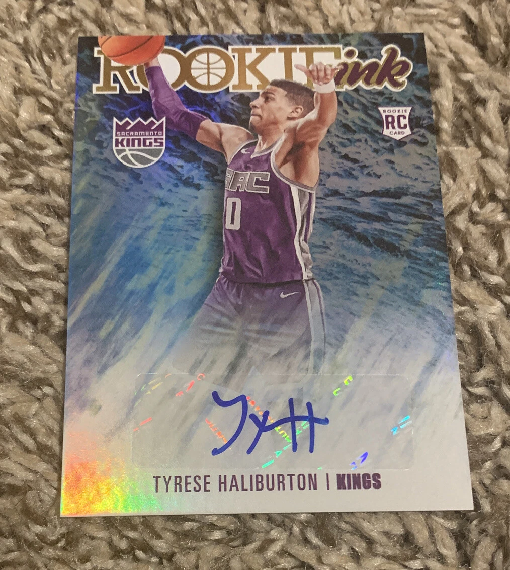 2020-21 Hoops TYRESE HALIBURTON Rookie INK Auto RI-TYR RC Autograph KINGS
