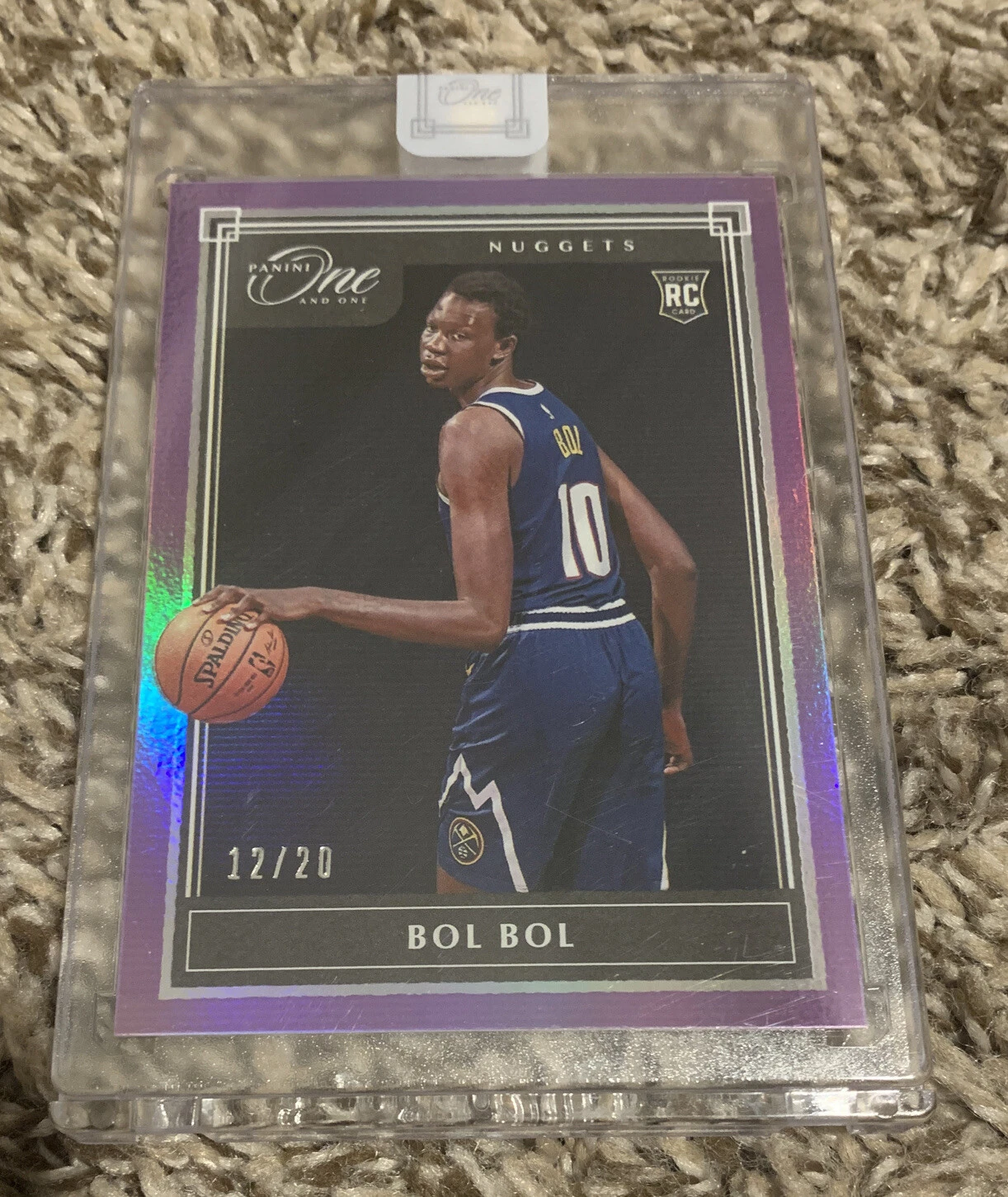2019-20 Panini One And One PURPLE Bol Bol Denver Nuggets RC Rookie 12/20
