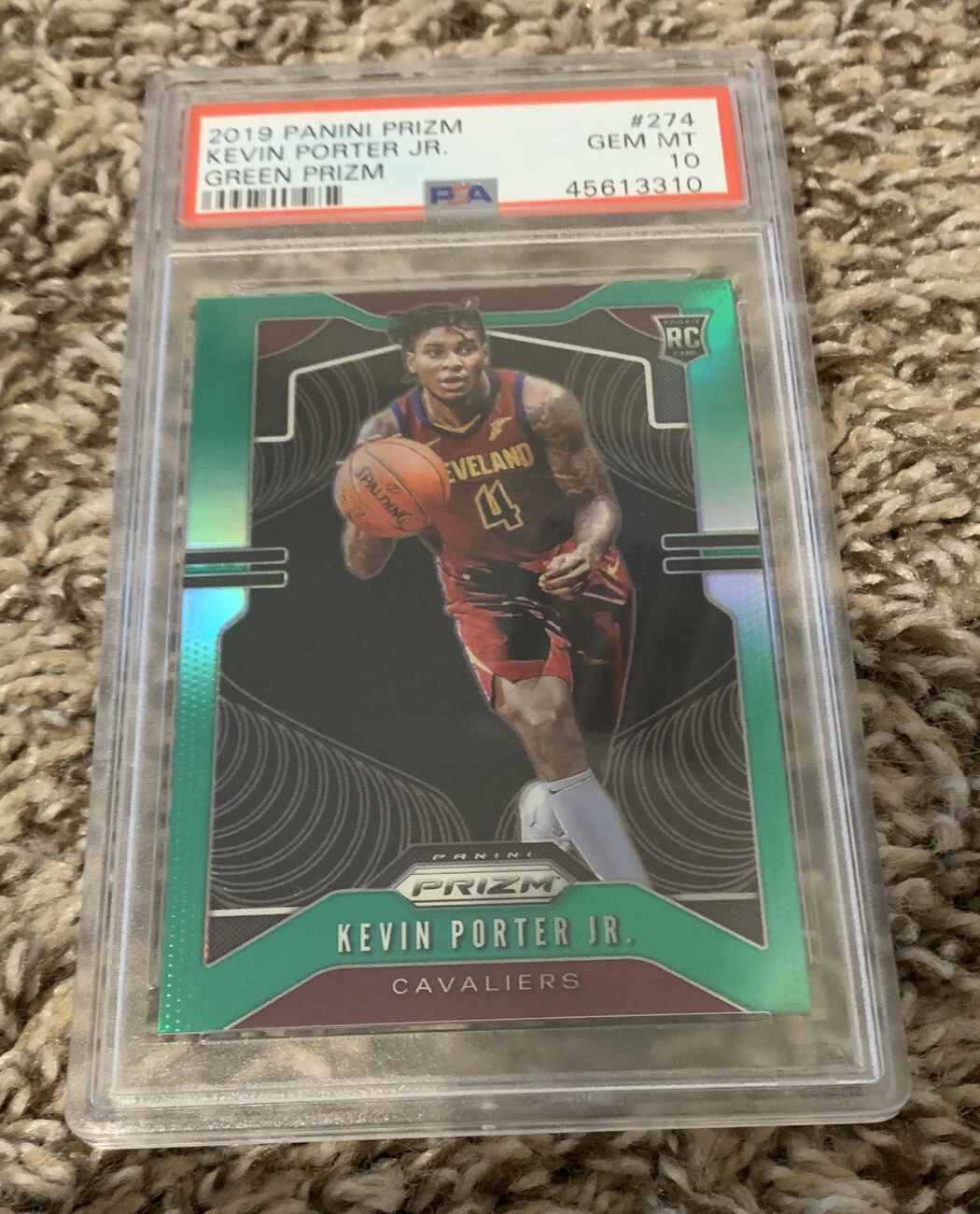 2019-20 Panini Green Prizm #274 Kevin Porter Jr. RC Rookie PSA 10

