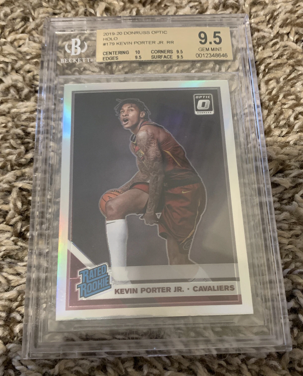 2019-20 DONRUSS OPTIC KEVIN PORTER JR #179 HOLO SILVER RC CARD BGS 9.5 TRUE GEM
