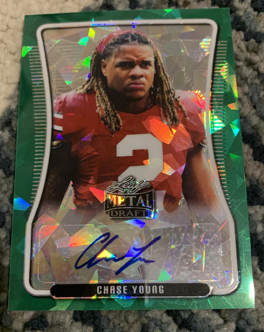 2020 LEAF METAL DRAFT CHASE YOUNG ROOKIE/RC AUTO #1/3 EBAY 1/1 GREEN ICE
