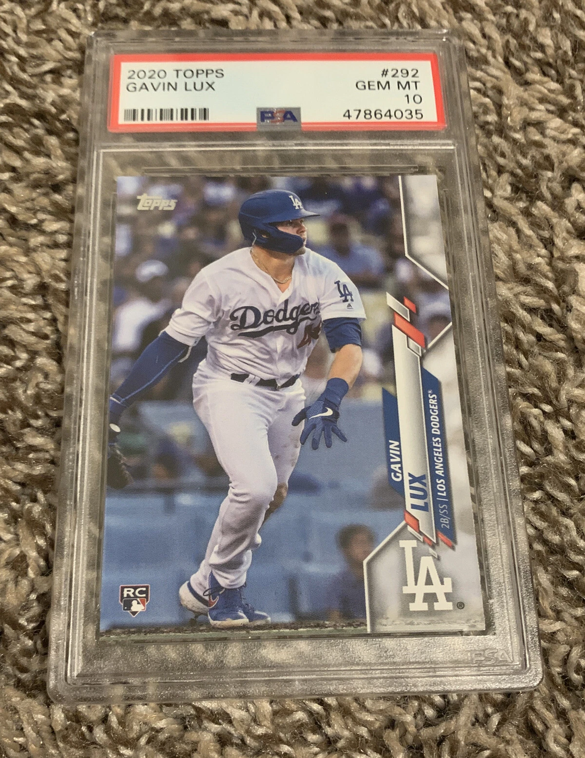 2020 Topps #292 Gavin Lux RC PSA 10 Gem Mint Rookie Dodgers Quantity

