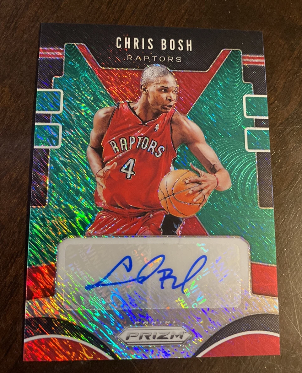 2019-20 Panini Prizm Green Shimmer Chris Bosh Raptors Auto #ED /15 SSP
