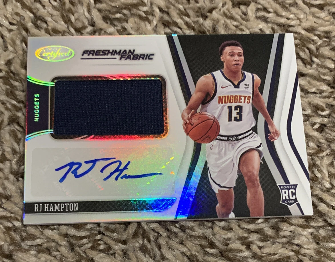 2020-21 PANINI CERTIFIED RJ HAMPTON FRESHMAN FABRIC ROOKIE PATCH AUTO RPA MAGIC
