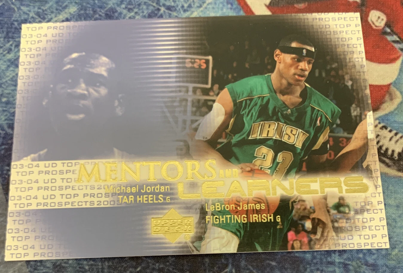 LEBRON JAMES MICHAEL JORDAN RC 2003-04 UPPER DECK MENTORS AND LEARNERS INSERT SP
