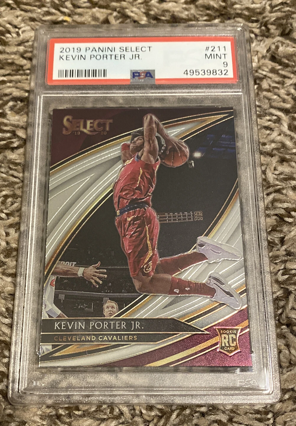 2019-20 Panini Select Courtside #211 Kevin Porter Jr. Cavaliers RC Rookie PSA 9
