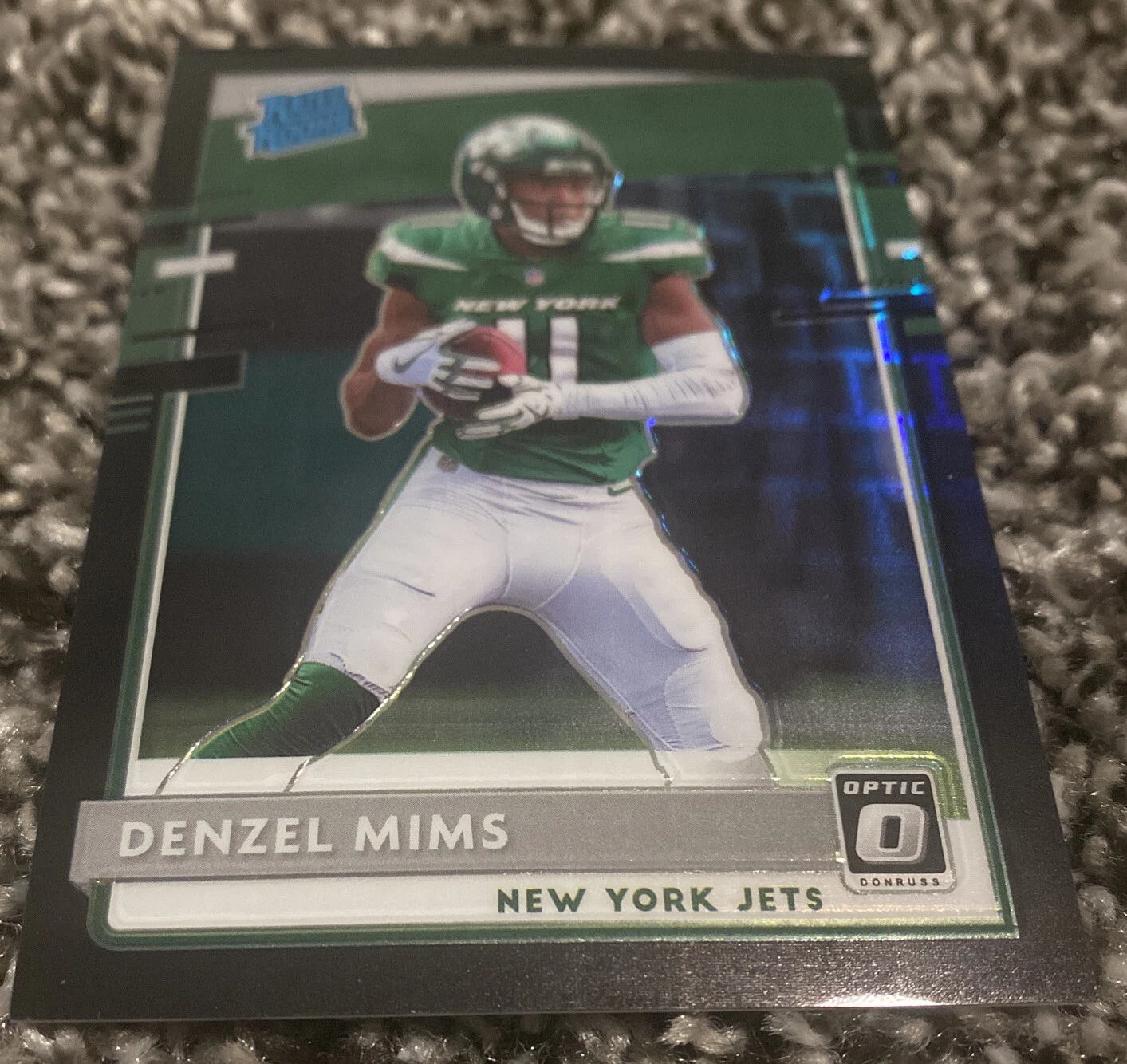 2020 Denzel Mims Donruss Optic Rated Rookie Black Pandora Prizm RC /25

