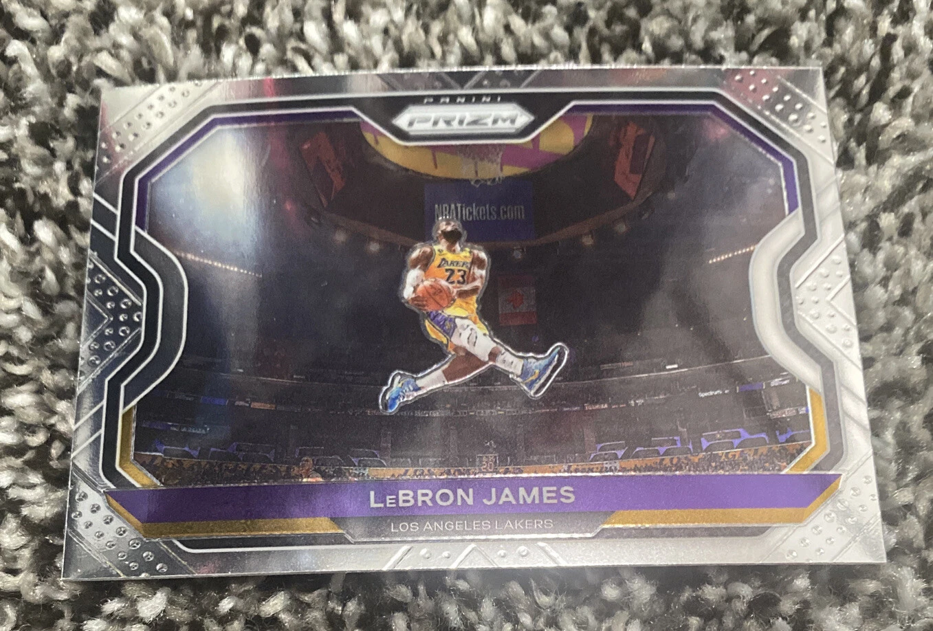 2020-21 Panini Prizm Basketball Lebron James Kobe Tribute Slam Dunk #1 Lakers
