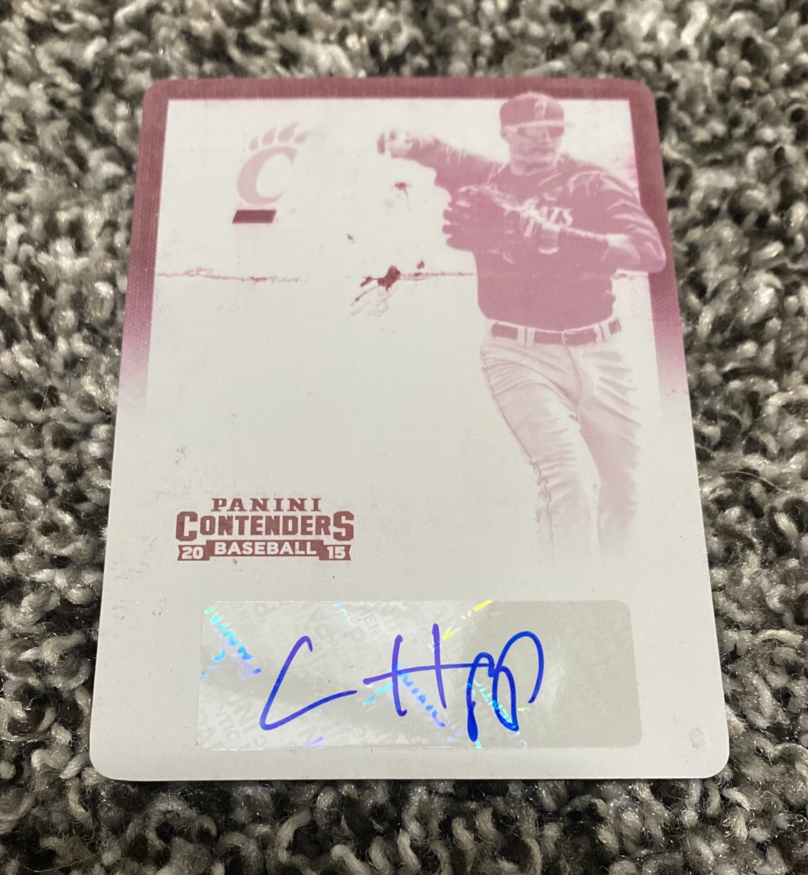 Ian Happ 2015 Panini Contenders RC Auto 1/1 PRINTING Rookie Plate Autograph
