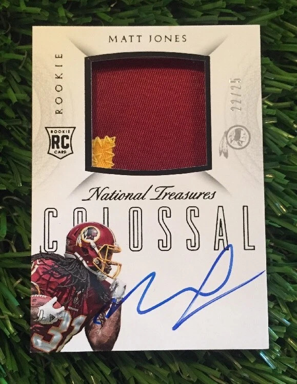 2015 National Treasures Colossal Matt Jones RPA RC 2 CLR Patch AUTO #ED /25
