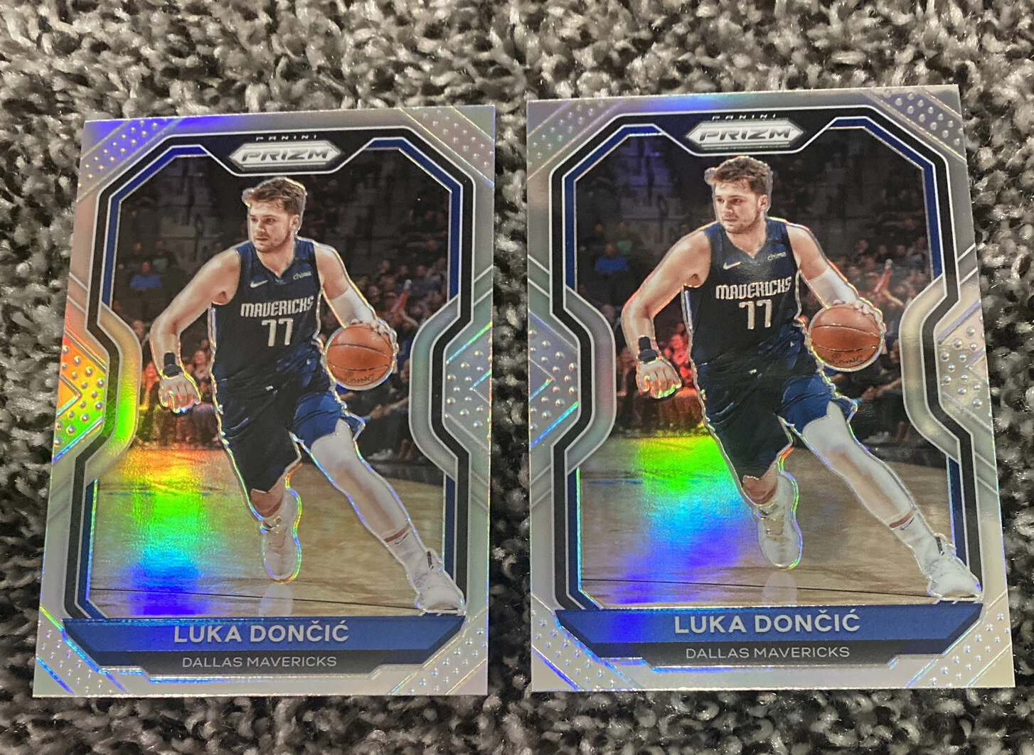LOT OF 2 Luka Doncic 2020-21 Prizm Silver Prizm #32 Mavericks.
