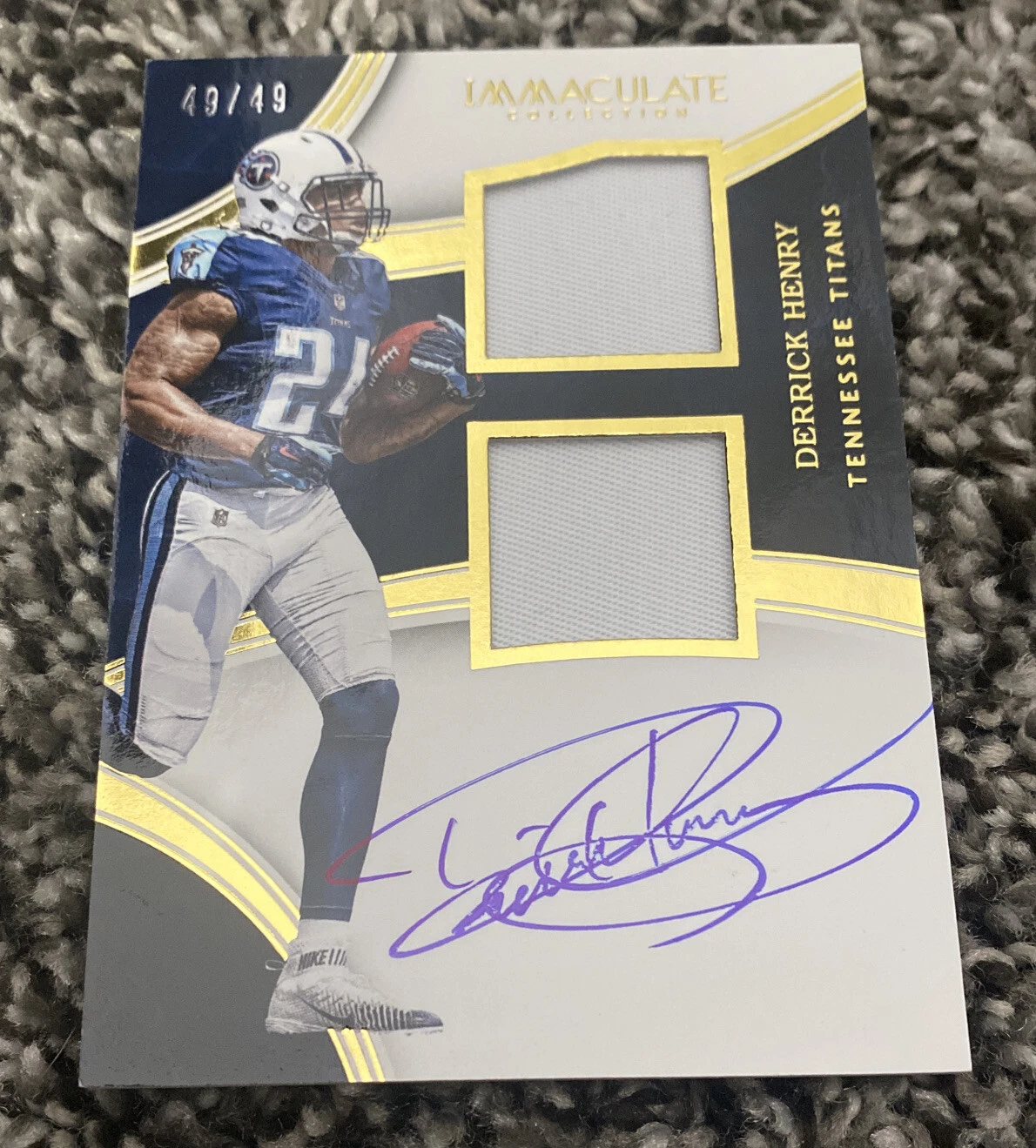 2016 Panini Immaculate #DH Derrick Henry Rookie Signature Patches 49/49 EBAY 1/1
