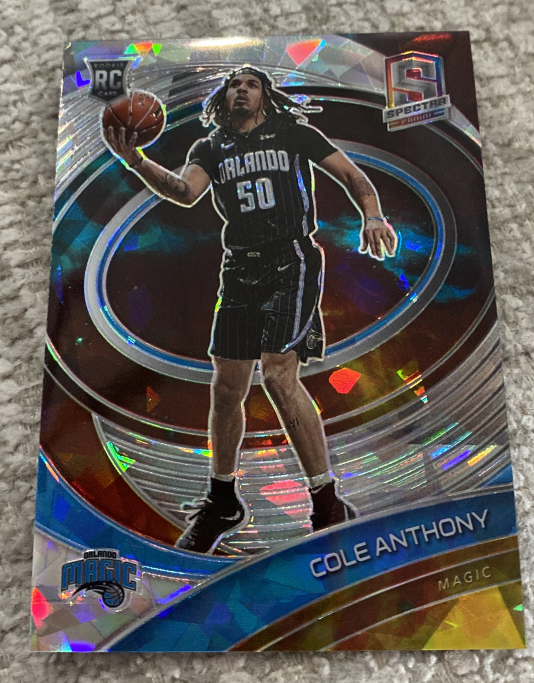 2020-21 Panini Spectra Cole Anthony Cracked Ice Astral #/35!! Orlando Magic
